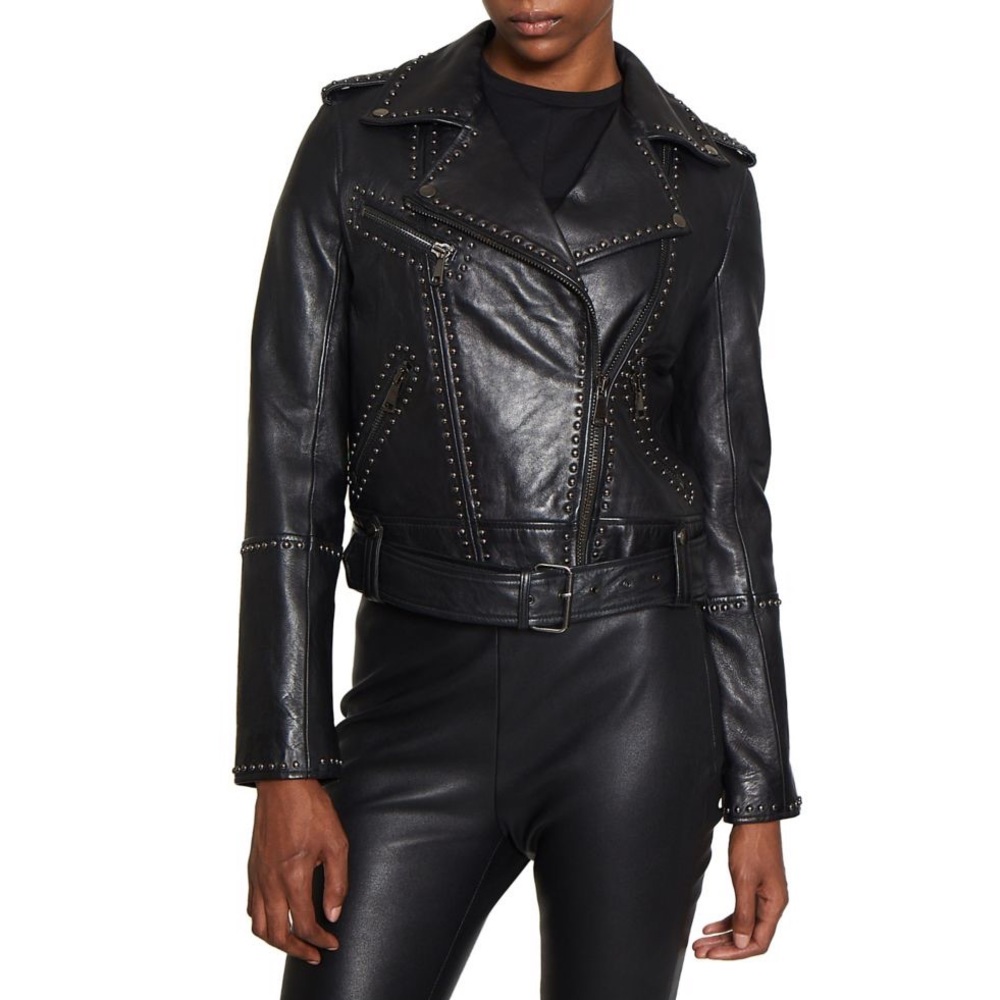 NWT Walter Baker studded leather jacket